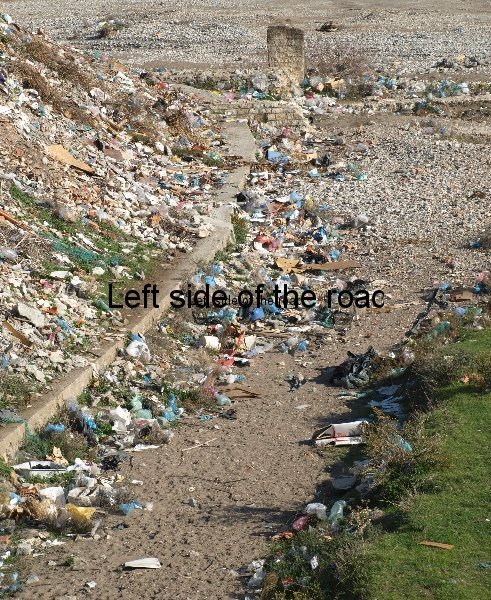Rubbish strewn River Kir, Shkoder