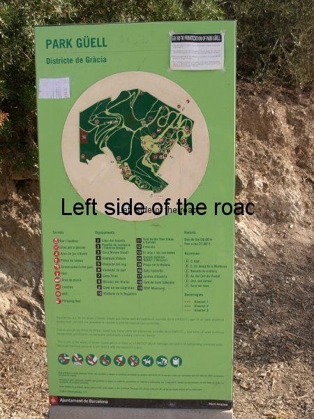 Information Board Parc Guell
