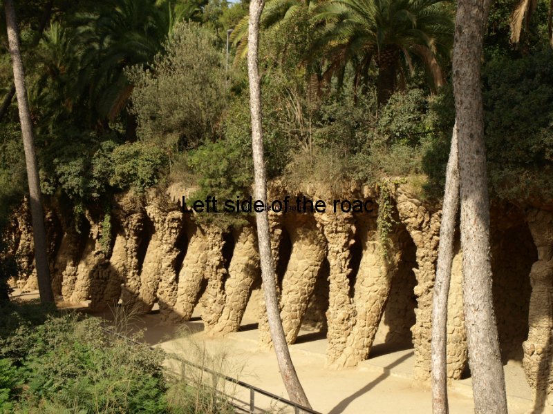 Colonnaded footpath - Parc Guell, Barcelona