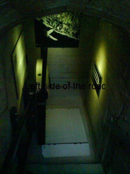 Easy access lift in the air raid shelter, Sant Adria de Besos, Barcelona