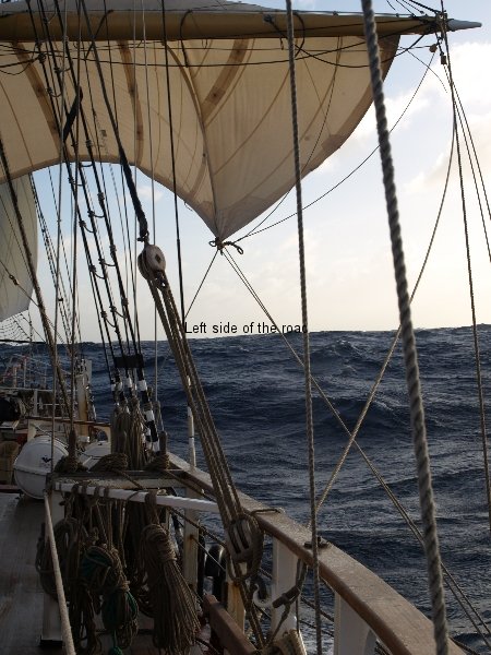 Tall ship during Atlantic gale