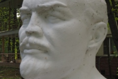A bust of VI Lenin in the garden of a residential home for veterans