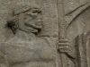 Bas-relief of Skenderbeu in Gjirokaster