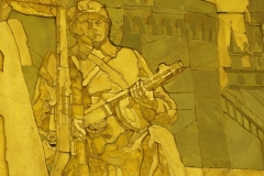 Red Army Tanks in Red Square Mosaic - Avtozavodskaya Metro Station