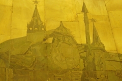 Red Army Tanks in Red Square Mosaic - Avtozavodskaya Metro Station