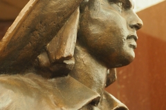 Baumanskaya sculpture- female miner