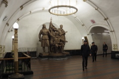 sculptural group 'belarusian partisans', belorusskaya metro station moscow