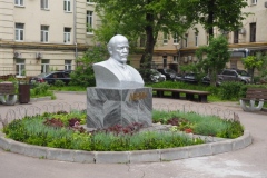 Bust of VI Lenin in residential park