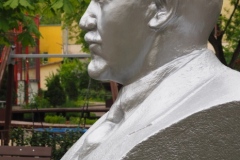 Bust of VI Lenin in residential park