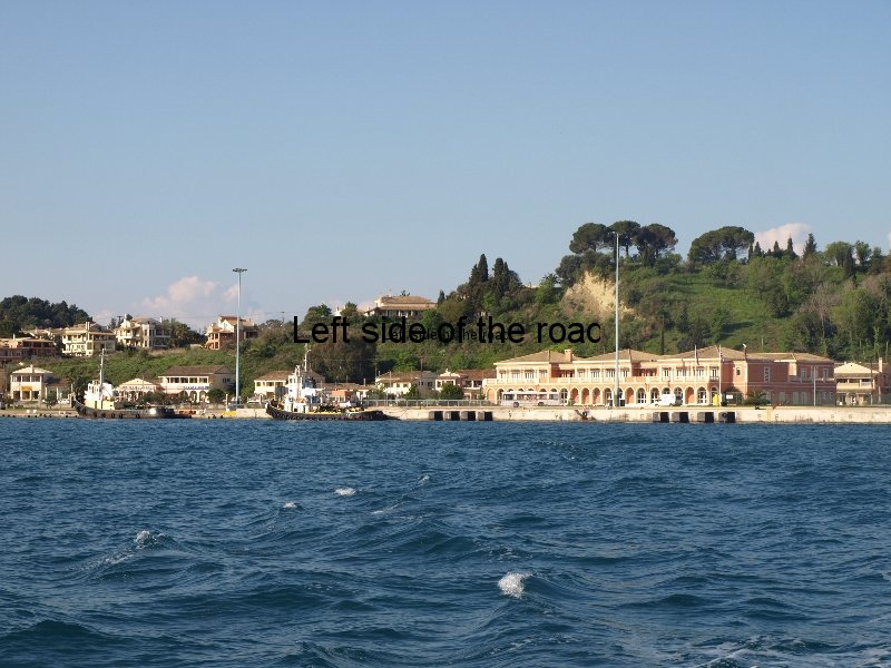Corfu port from Sranda Albania bound fast ferry Kristi