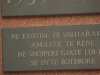 Close-up of Memorial Stone English Cemetery Tirana Albania