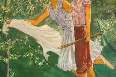 Hotel Cajupi Cafe Murals - Bashkim Ahmeti - Spring scene