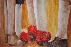 Hotel Cajupi Cafe Murals - Bashkim Ahmeti - Traditional Dress