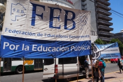 Teachers' union meeting and general demonstration in La Plata Monday 3rd December 2018