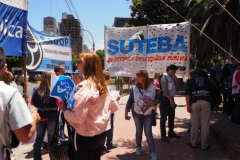 Teachers' union meeting and general demonstration in La Plata Monday 3rd December 2018