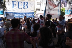 Teachers' union meeting and general demonstration in La Plata Monday 3rd December 2018