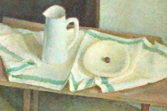 White pitcher and plate on a towel - 1960 - Veysberg Vladimir Grigoryevich, New Tretyakov Gallery, Moscow