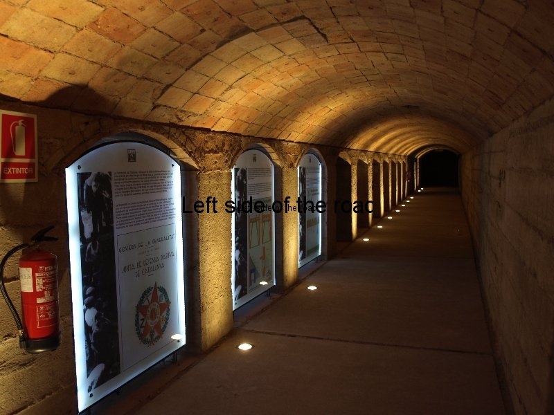 Information in the interior of the air raid shelter, Sant Adria de Besos, Barcelona