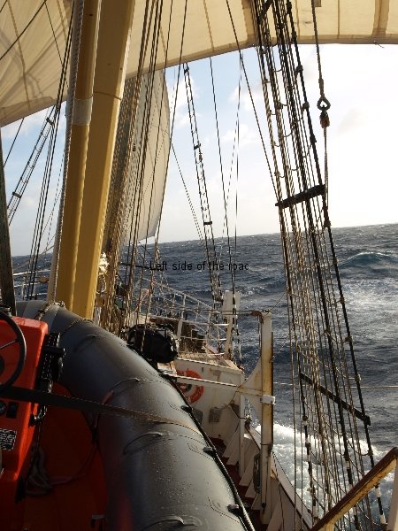 Tall ship during Atlantic gale