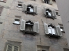 Via Gombito House with trilobate window arches