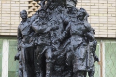 VI Lenin being carried shoulder high by workers