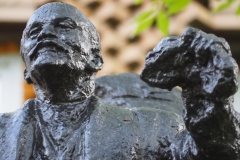 VI Lenin being carried shoulder high by workers