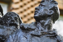 VI Lenin being carried shoulder high by workers