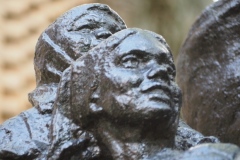 VI Lenin being carried shoulder high by workers