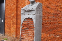VI Lenin in a building site (at the time of the visit)