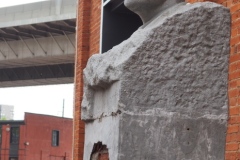 VI Lenin in a building site (at the time of the visit)