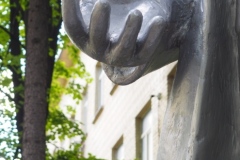 VI Lenin in a residential street