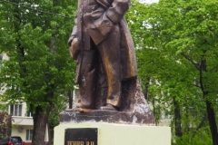 VI Lenin in the garden at workers' apartments