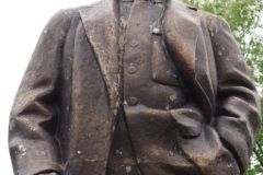 VI Lenin in the garden at workers' apartments