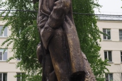 VI Lenin in the garden at workers' apartments