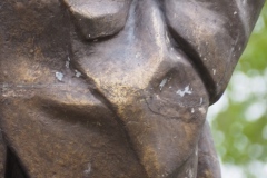 VI Lenin in the garden at workers' apartments
