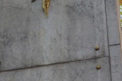 VI Lenin next to war memorial