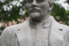 VI Lenin, standing with hand in his pocket